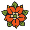 Flower tattoo icon