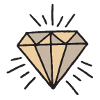 Diamond tattoo icon